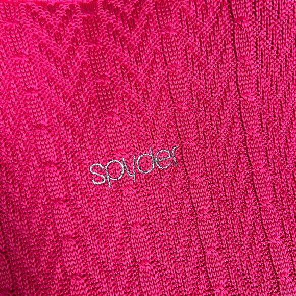 Spyder Endure Full Zip Mid Weight Stryke Pink Knit Fleece Jacket - Picture 6 of 9